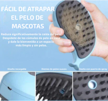 ¡Cepillo Relajante Para Mascotas! con +3 Funciones distintas 😺🐶