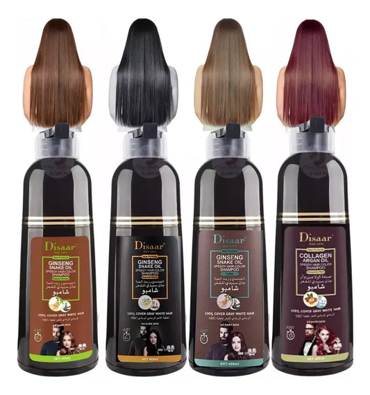 SHAMPOO COLORANTE TINTE CUBRE CANAS
